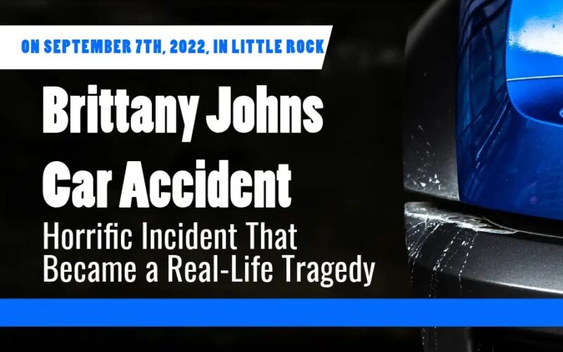 Text and car headlight with text brittany johns car accident