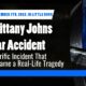 Text and car headlight with text brittany johns car accident