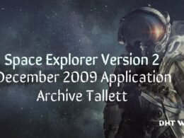 Astronaut in background and the text space explorer version 2 december 2009 application archive tallett