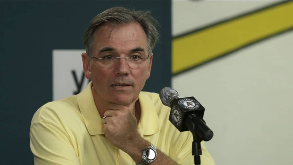 Billy Beane giving interview