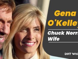 Text with image of Gena O'Kelley with husband Chuck Norris