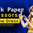 girl and text Rock Paper Scissors Yellow Dress